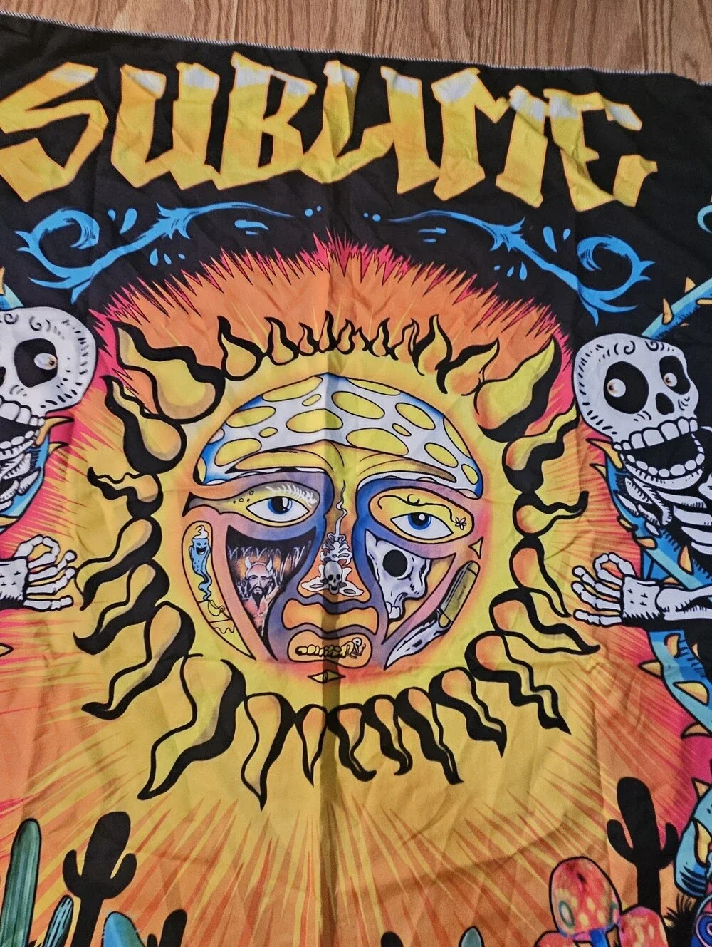 Sublime Poster Sun & Mushroom Psychedelic Wall Tapestry - Multicolor